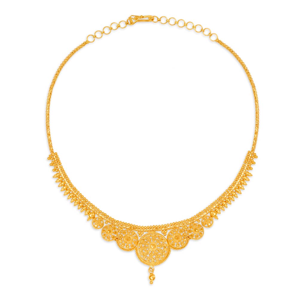 Striking Gold Necklace For The Kannadiga Bride